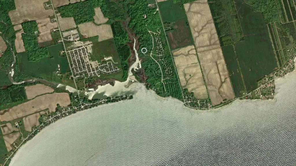 Aerial view of Selkirk Provincial Park and surroundings