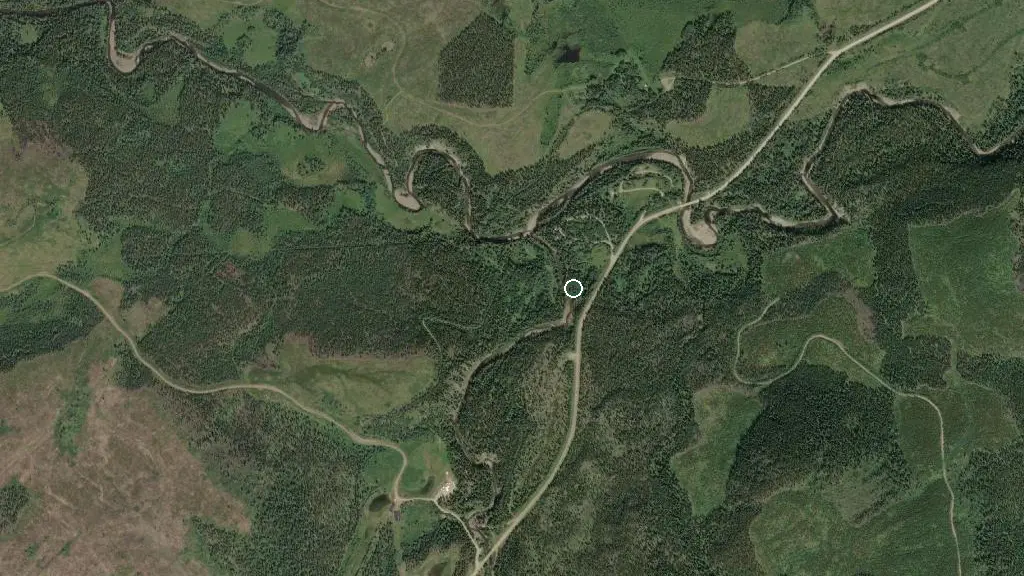 Aerial view of James-Wilson Provincial Recreation Area and surroundings