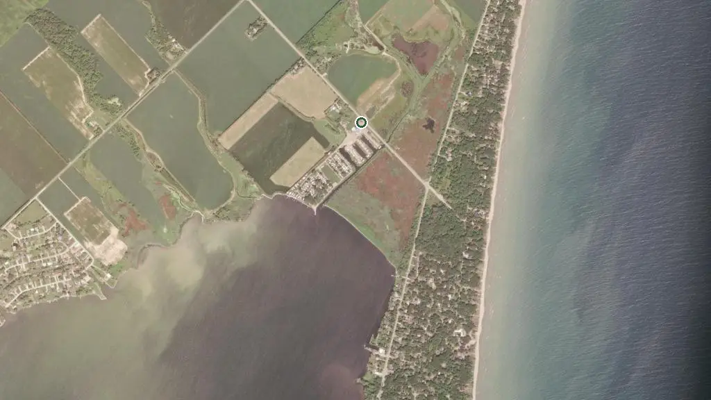 Aerial view of The Summer Place Marina & Campground and surroundings