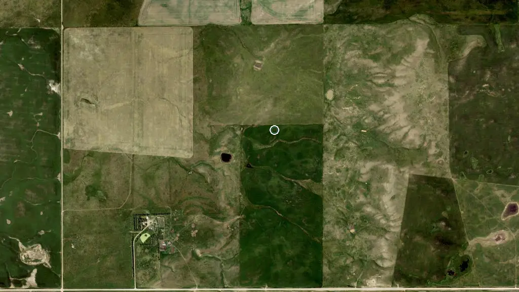 Aerial view of Payne Lake Prov Rec Area and surroundings