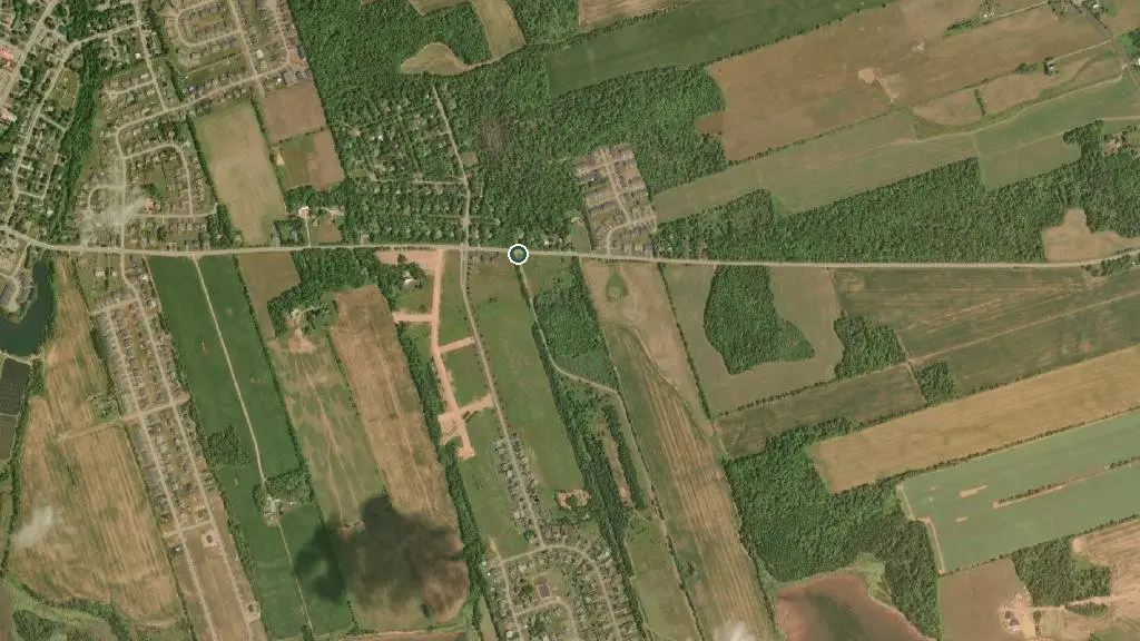 Aerial view of Holiday Haven Campground and surroundings