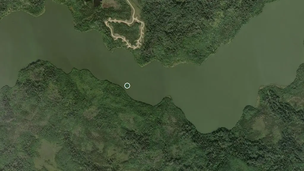 Aerial view of Crow Lake Provincial Park and surroundings