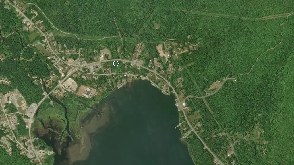 Aerial view of MacKinnon's Campground and surroundings