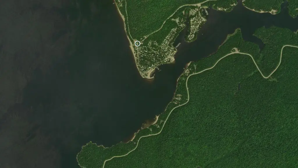 Aerial view of Camping Baie du Diable and surroundings