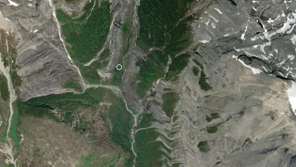 Aerial view of Kirwan Hut and surroundings