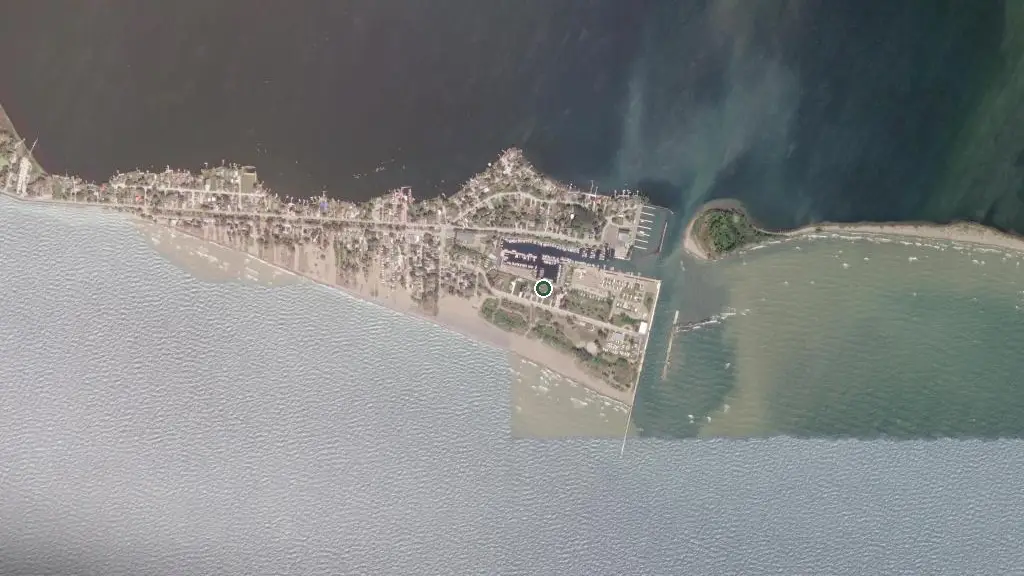 Aerial view of Southside Landing  and surroundings