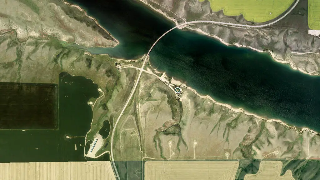 Aerial view of Chin Park and surroundings