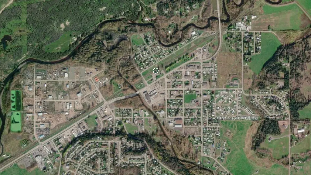 Aerial view of Houston Motor Inn and surroundings