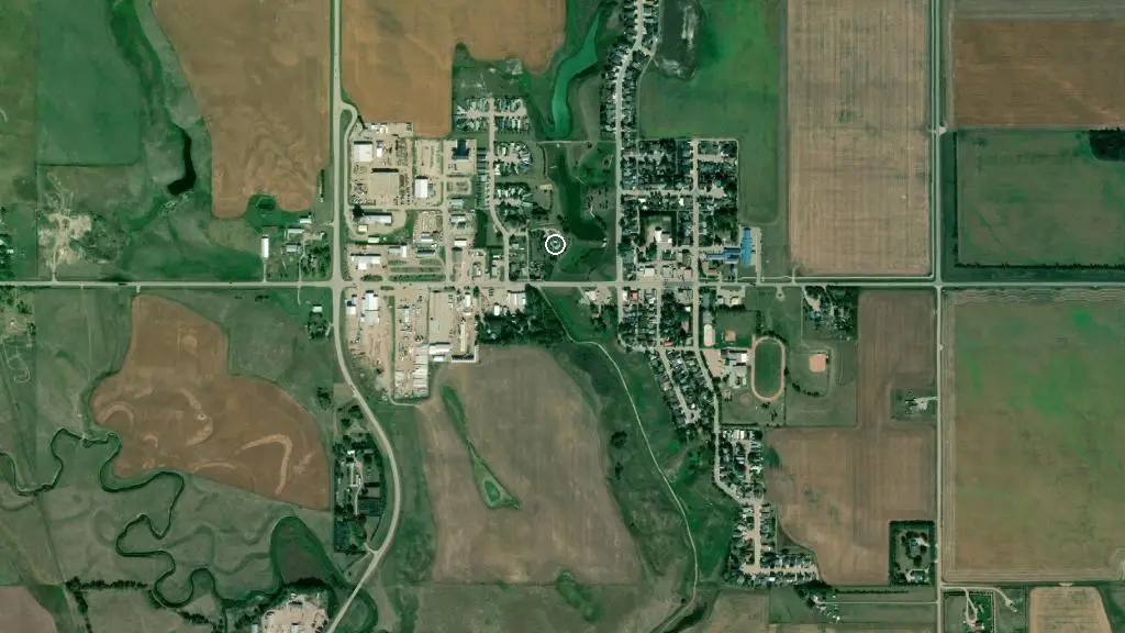 Aerial view of Linden Municipal Campground and surroundings