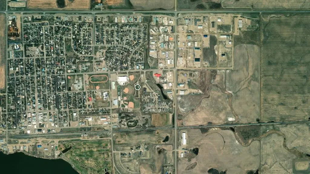 Aerial view of Bannister Campground and surroundings