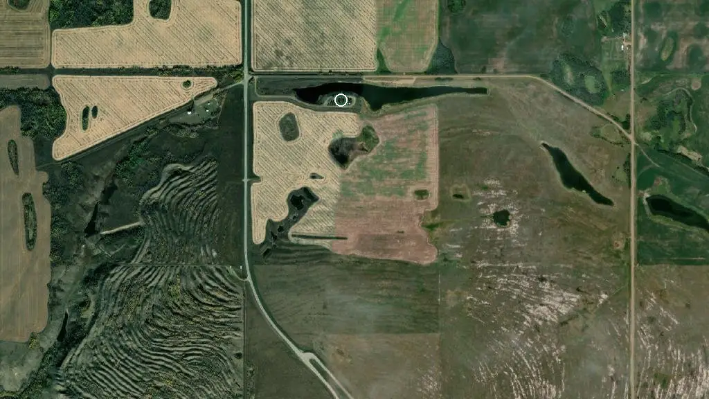 Aerial view of Diplomat Trout Pond and surroundings