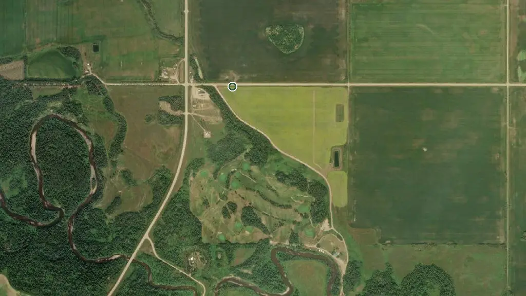 Aerial view of Condy Meadows Golf Course Campground and surroundings