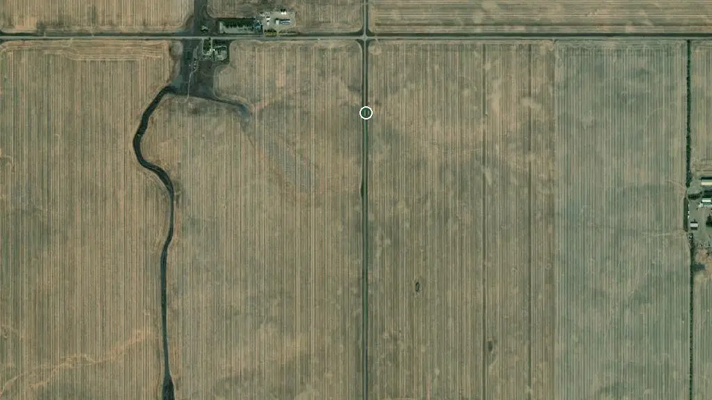Aerial view of Acadia Valley Campground and surroundings