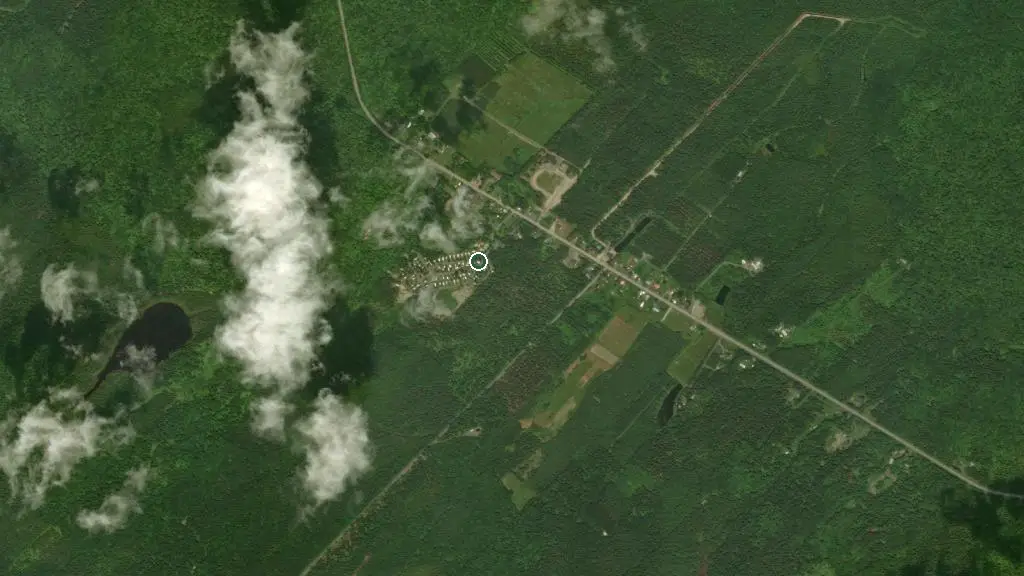 Aerial view of Camping Luciole and surroundings