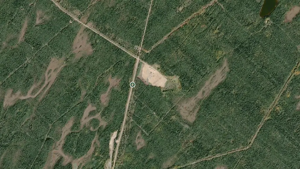 Aerial view of Brule sand dunes and surroundings