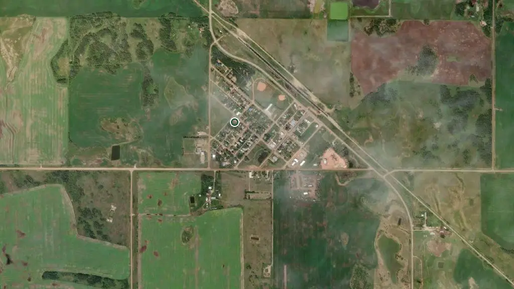 Aerial view of Heisler Camp Ground and surroundings