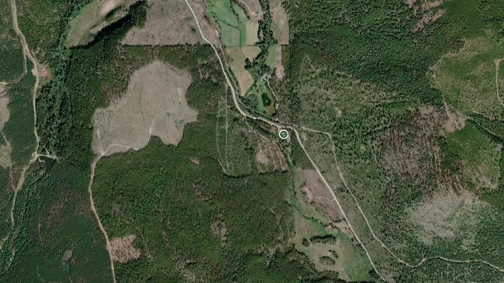 Aerial view of Murphy&#x27;s gold creek ranch and surroundings