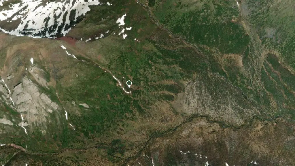 Aerial view of Tombstone Territorial Park - Backcountry and surroundings