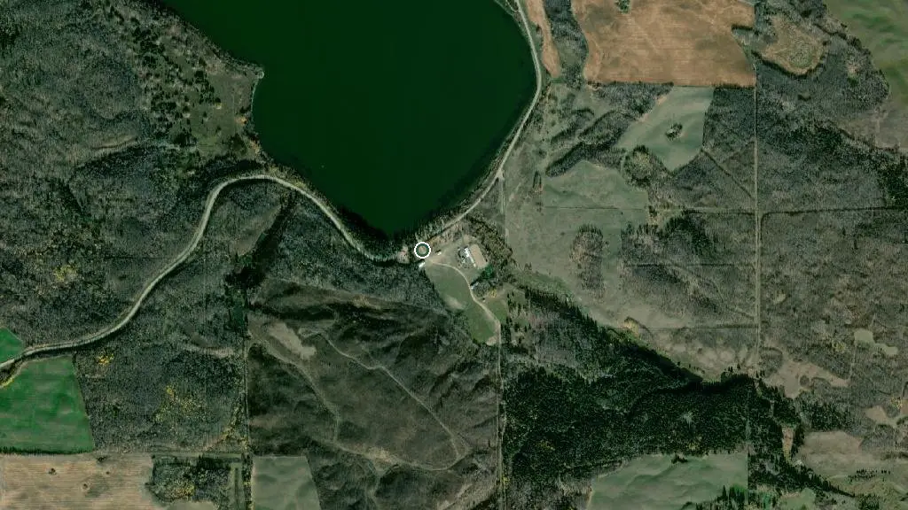 Aerial view of Stoney Lake Community Campground and surroundings