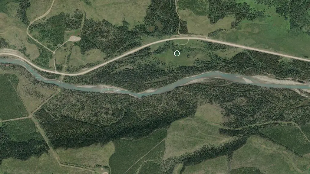 Aerial view of Deer Creek Provincial Recreation Area and surroundings