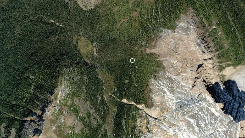 Aerial view of Banff National Park of Canada and surroundings