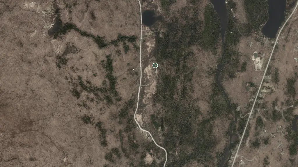Aerial view of Les Côteaux Missisquoi and surroundings
