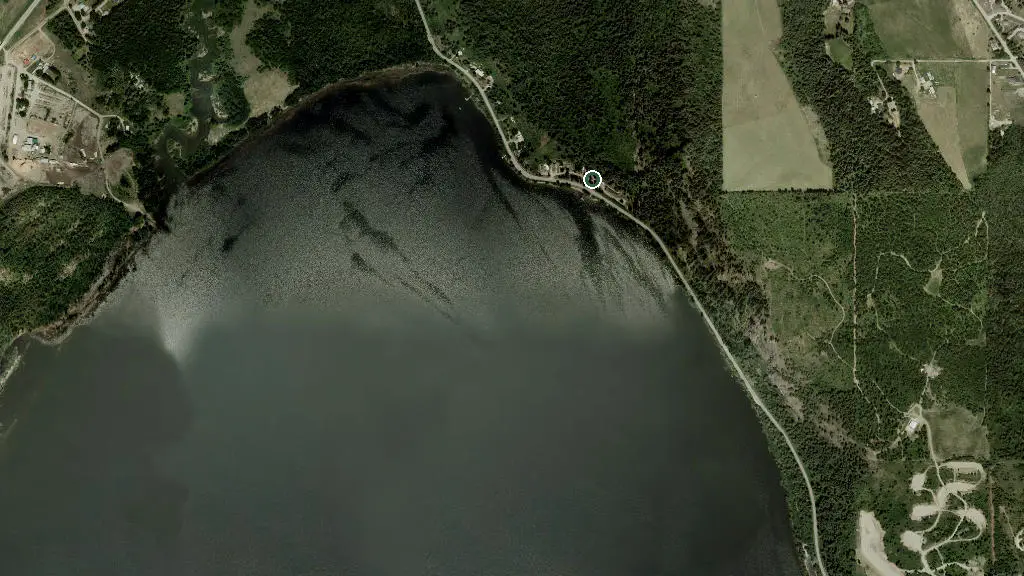 Aerial view of Sky Blue Waters Resort and surroundings