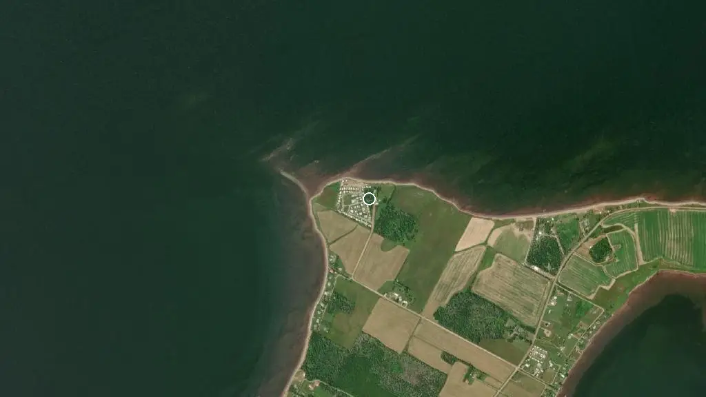 Aerial view of Sunset Watch Family Campground and surroundings