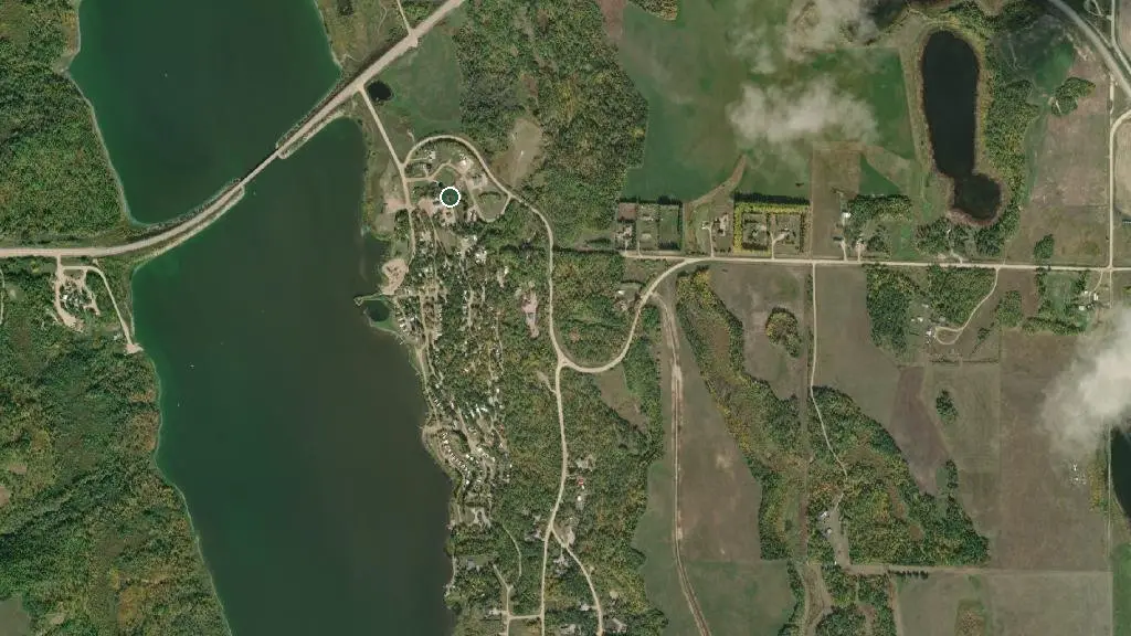 Aerial view of Rickers Campground, Home of Buckets Store & Snack Bar and surroundings