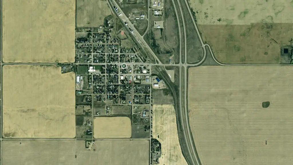 Aerial view of Creepy Hollow and surroundings