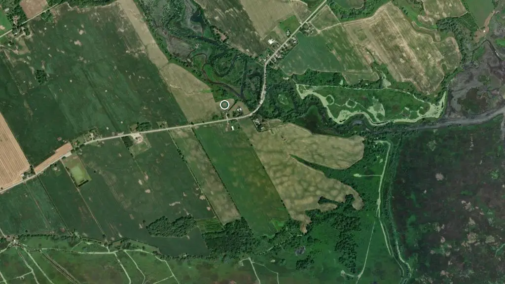 Aerial view of Sandboy Marina & Trailer Park and surroundings
