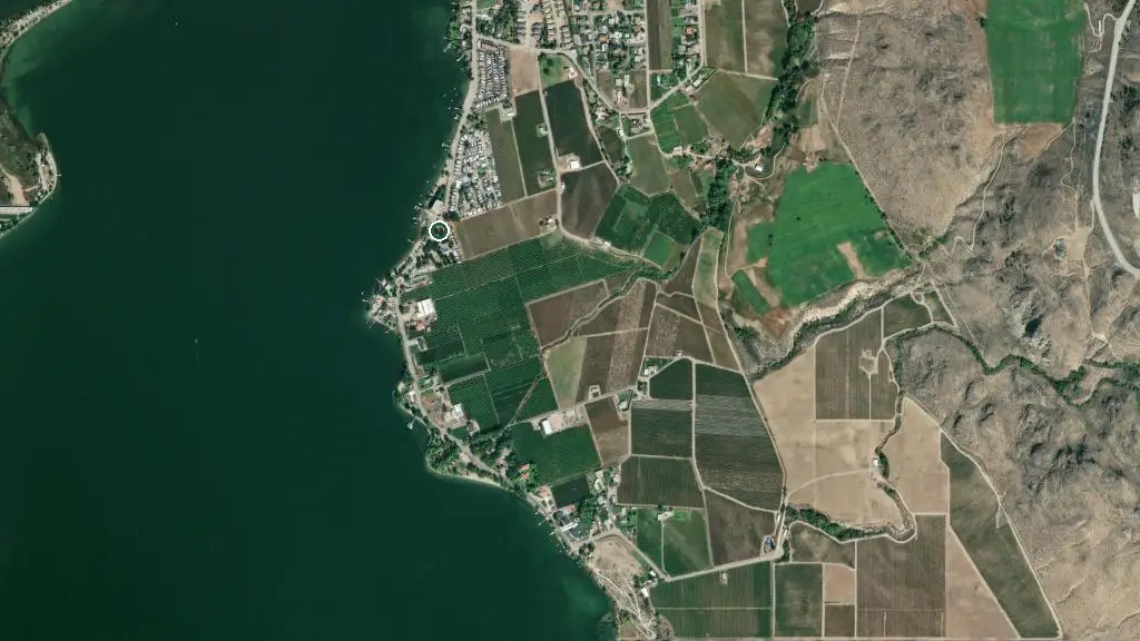 Aerial view of Cabana Beach Campground & RV Park and surroundings