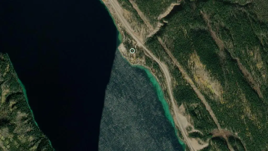 Aerial view of Fox Lake Campground and surroundings