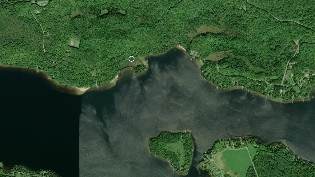 Aerial view of Restoule Park - Bells Point Campground and surroundings