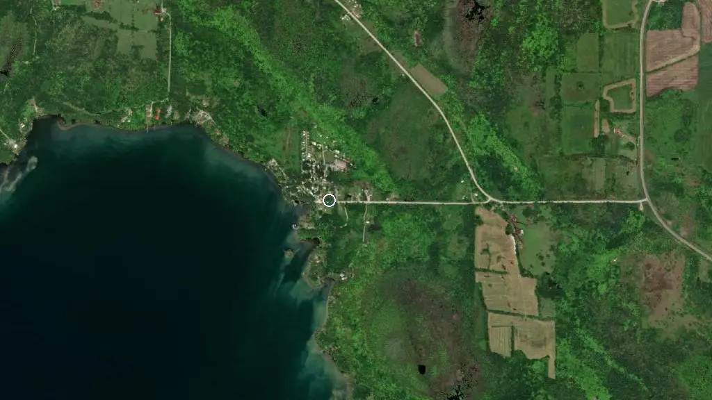 Aerial view of Manitoulin Resort Ltd and surroundings