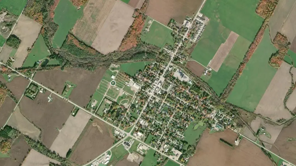 Aerial view of Huron Pioneer Thresher & Hobby Association Inc and surroundings
