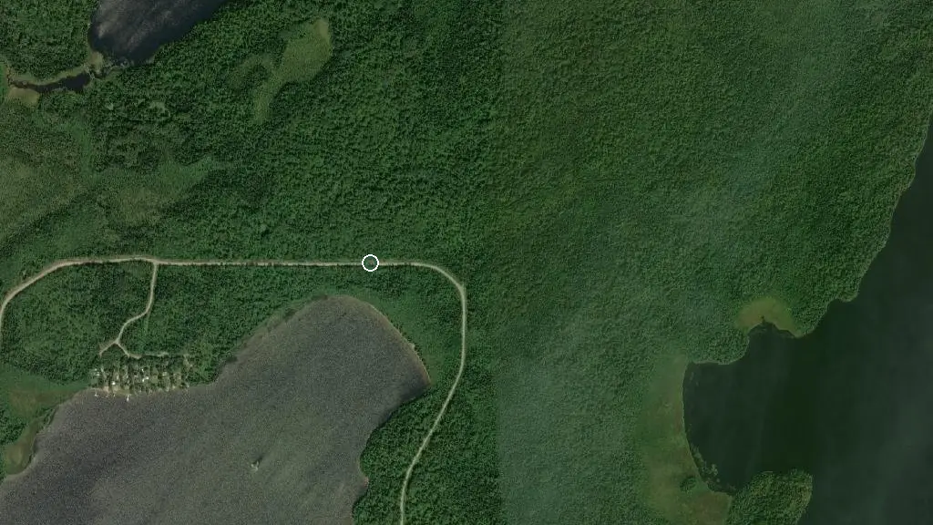 Aerial view of Open Bay Lodge Inc. and surroundings
