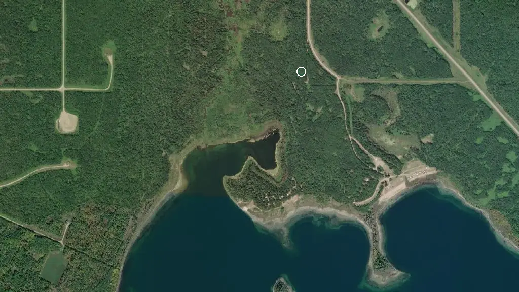 Aerial view of Riel Beach and surroundings