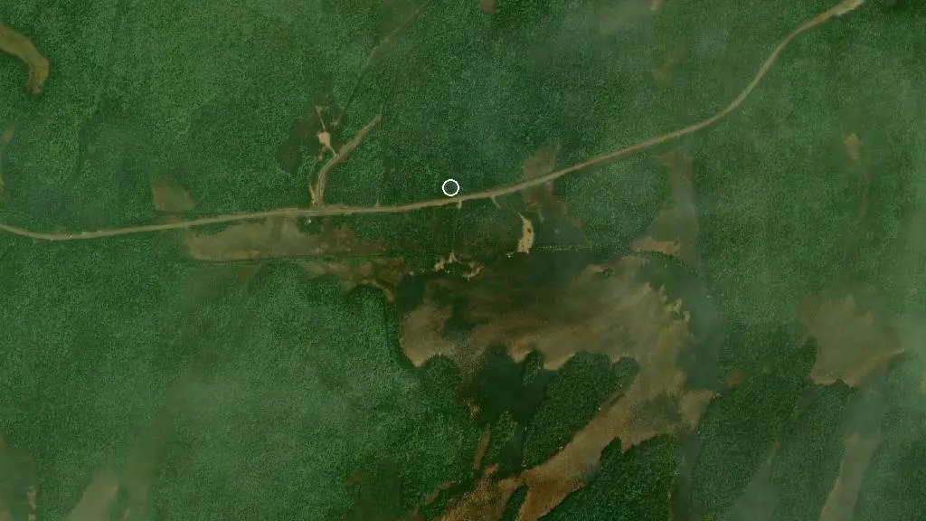 Aerial view of Algonquin Provincial Park and surroundings