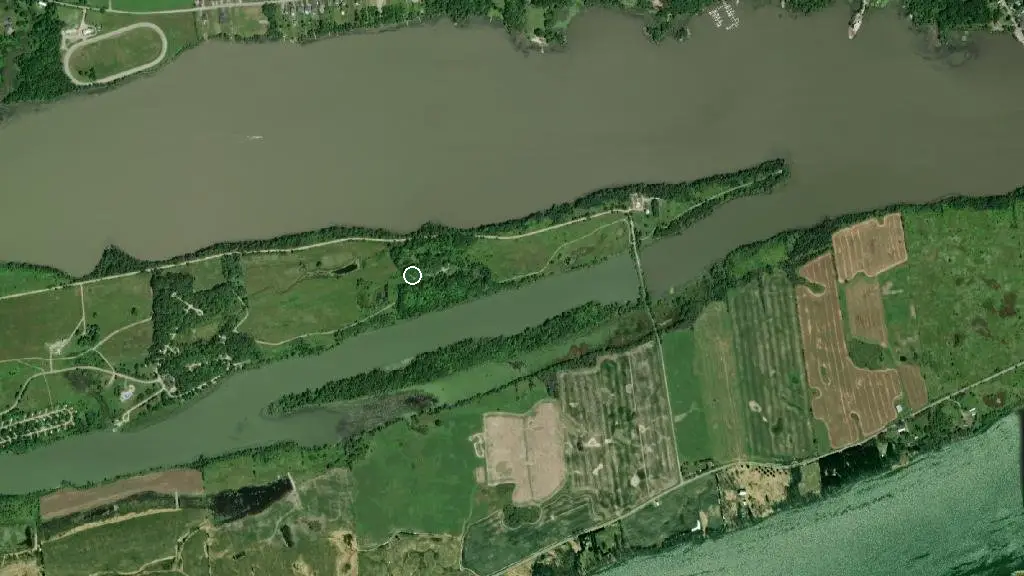 Aerial view of Yourte #2 and surroundings