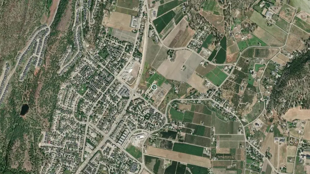 Aerial view of Apple Valley Orchard & RV Park and surroundings