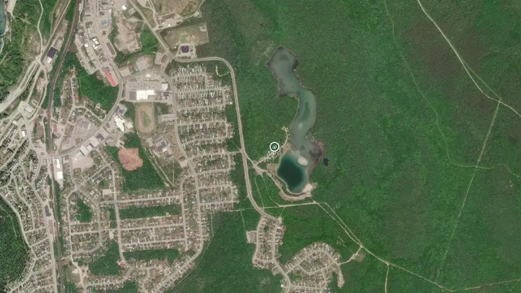 Aerial view of Penn Lake Park And Campground and surroundings