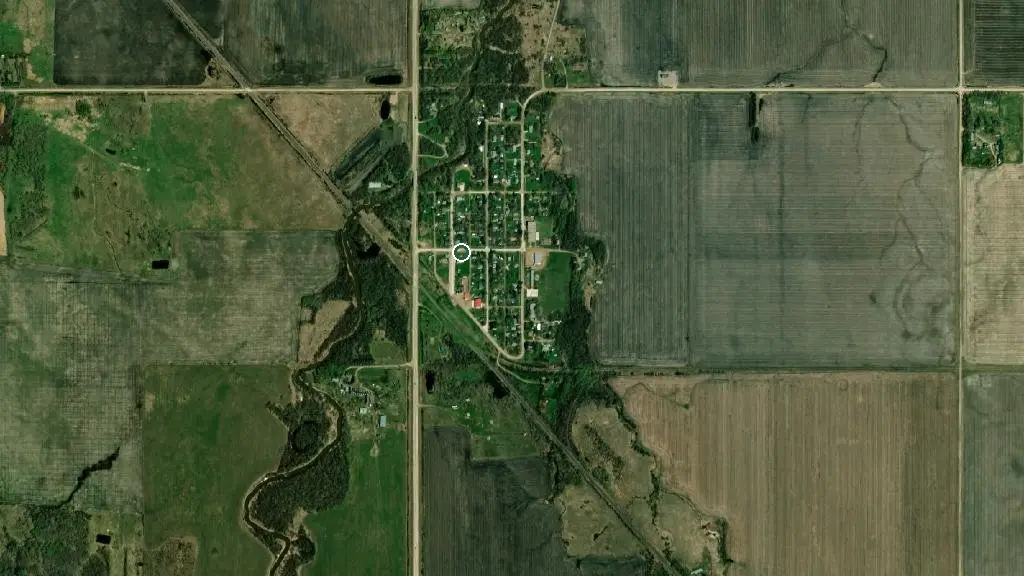 Aerial view of Rainbow Beach Provincial Park and surroundings
