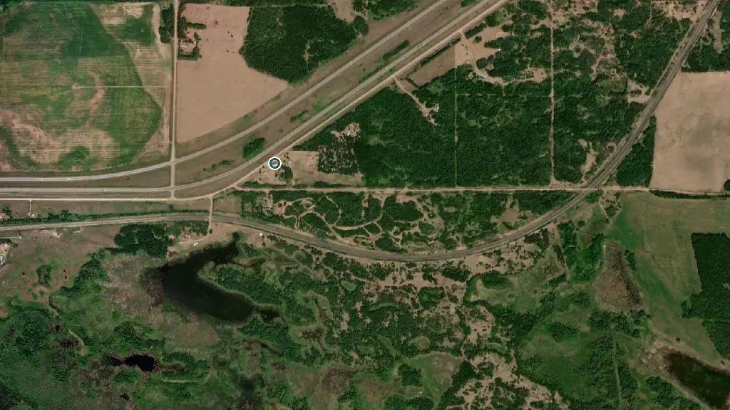 Aerial view of Keesh Campground and surroundings