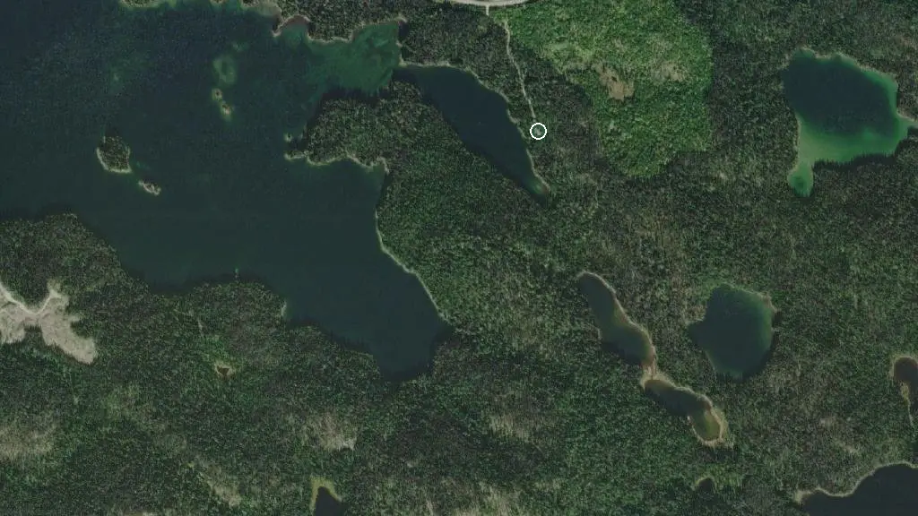 Aerial view of Emar Lakes Campground and surroundings
