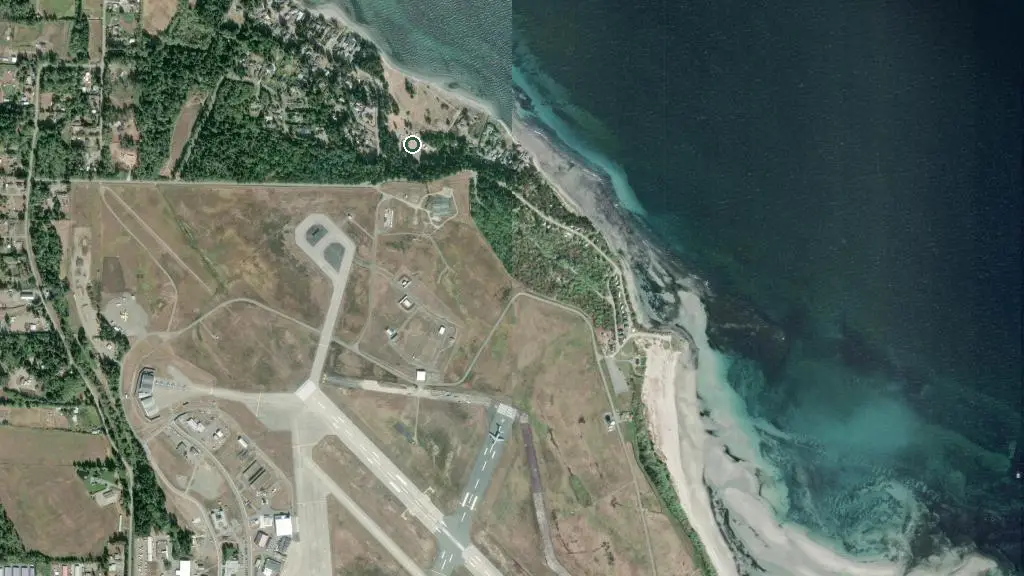 Aerial view of Kin Beach Provincial Park and surroundings