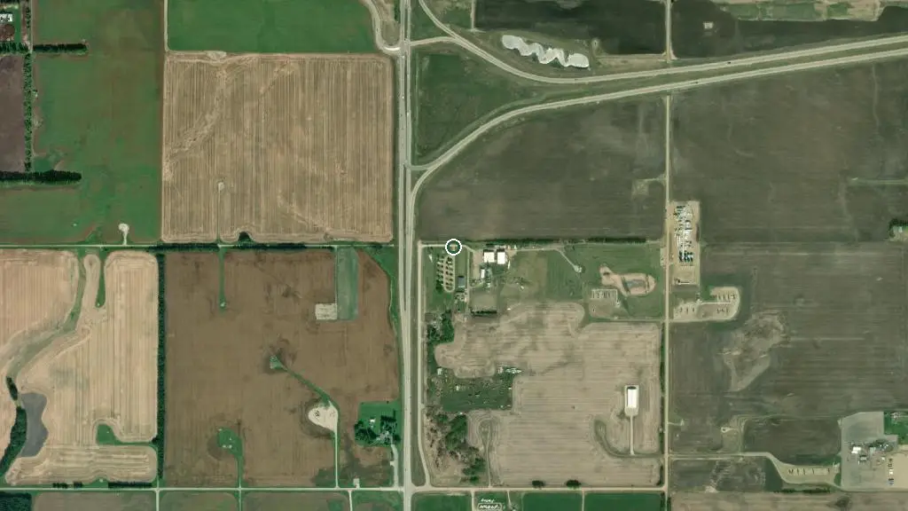 Aerial view of Leduc #1 Campground and surroundings