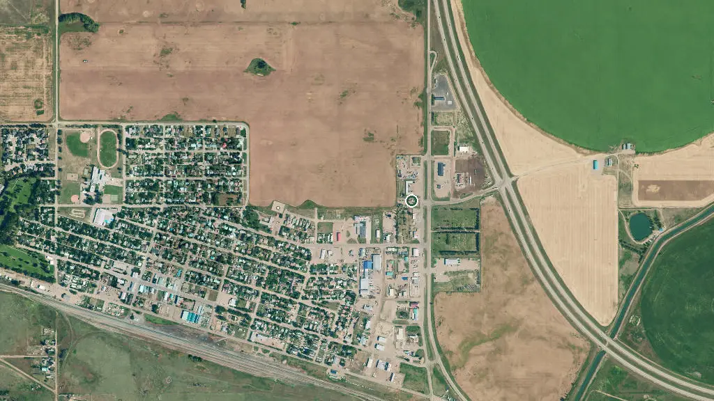 Aerial view of A1 Camp Site and surroundings