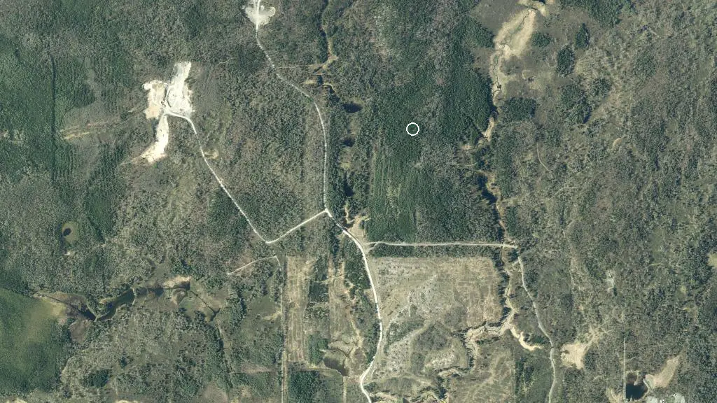 Aerial view of Refuge Le Beaupré and surroundings
