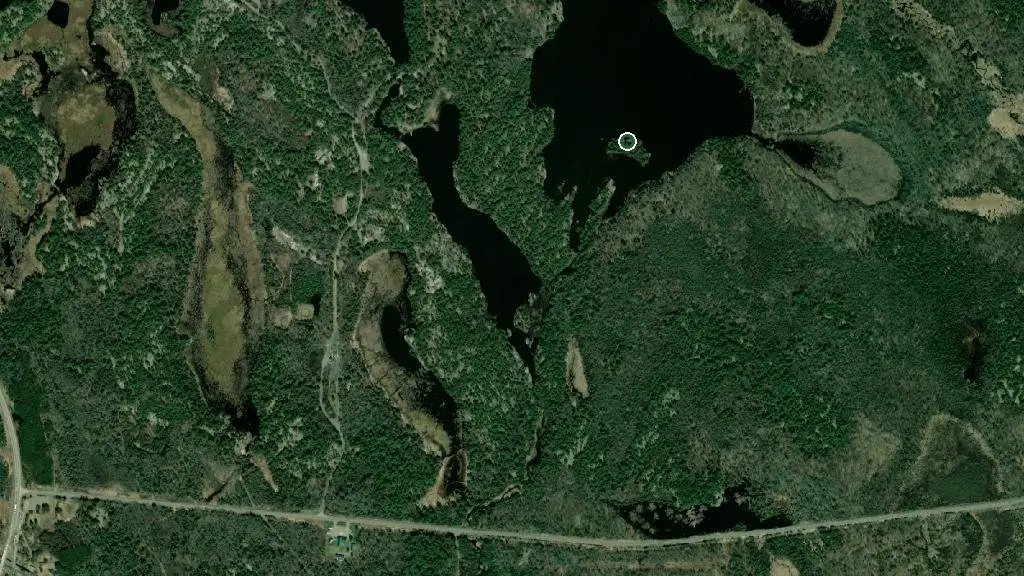 Aerial view of Backcountry Site 9 and surroundings